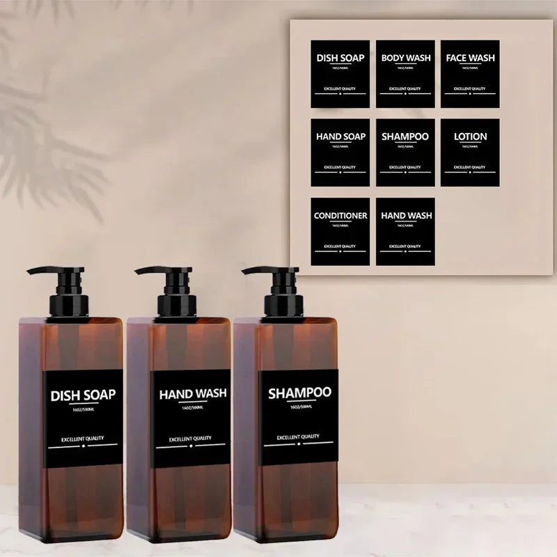 500ml Dispensador de jabón con gran variedad de colores y pegatinas para su función