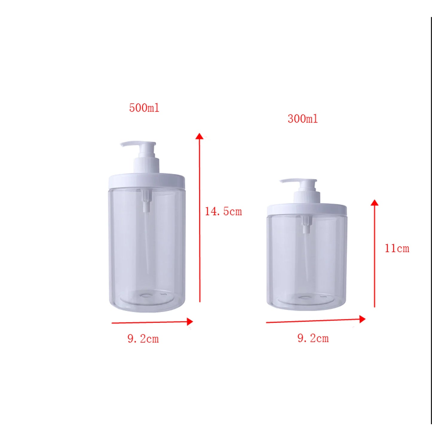 300/500ml Set de dispensadores de plástico