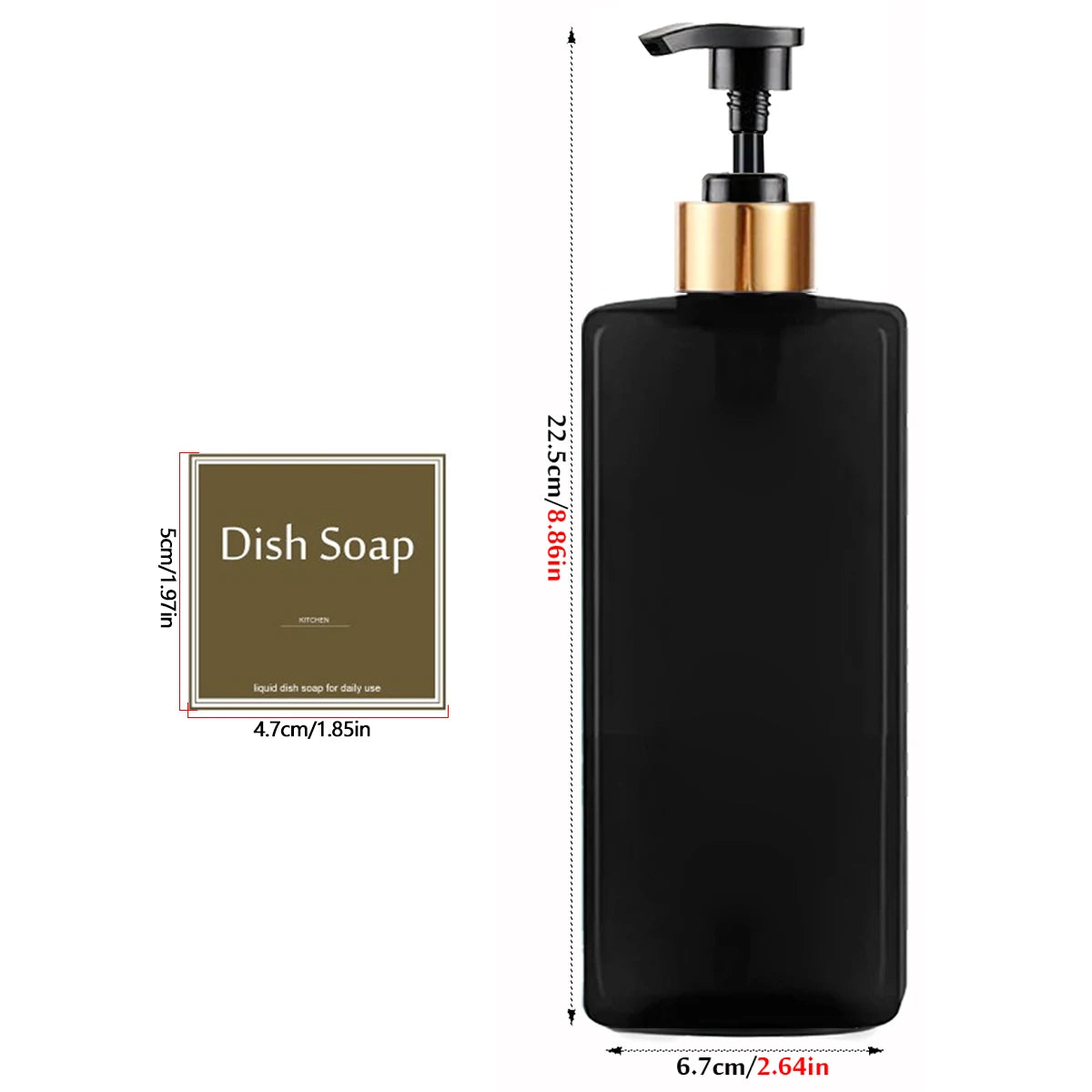 Botellas recargables de jabón para cocina/baño