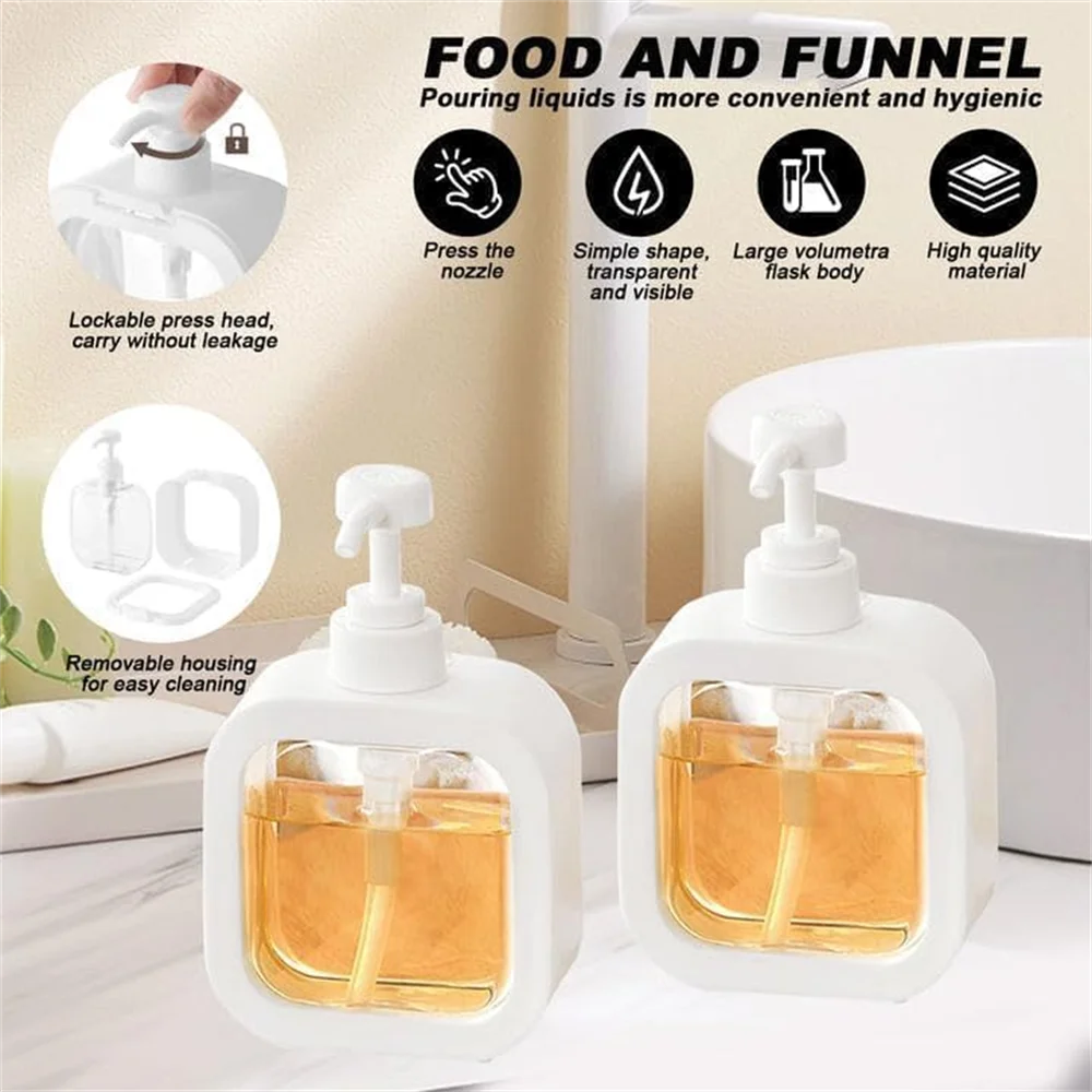 300/500ml Dispensador de jabón multifuncional para baño/cocina...
