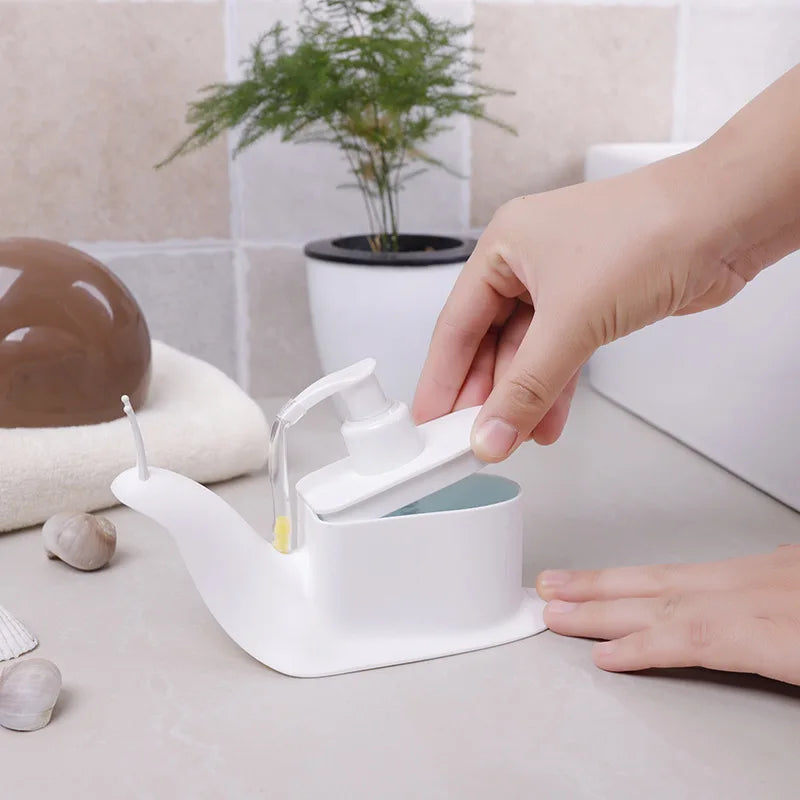 Dispensador de jabón con forma de caracol
