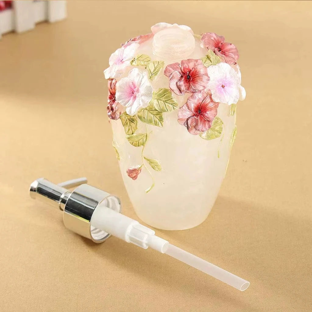 Dispensador floral de jabón