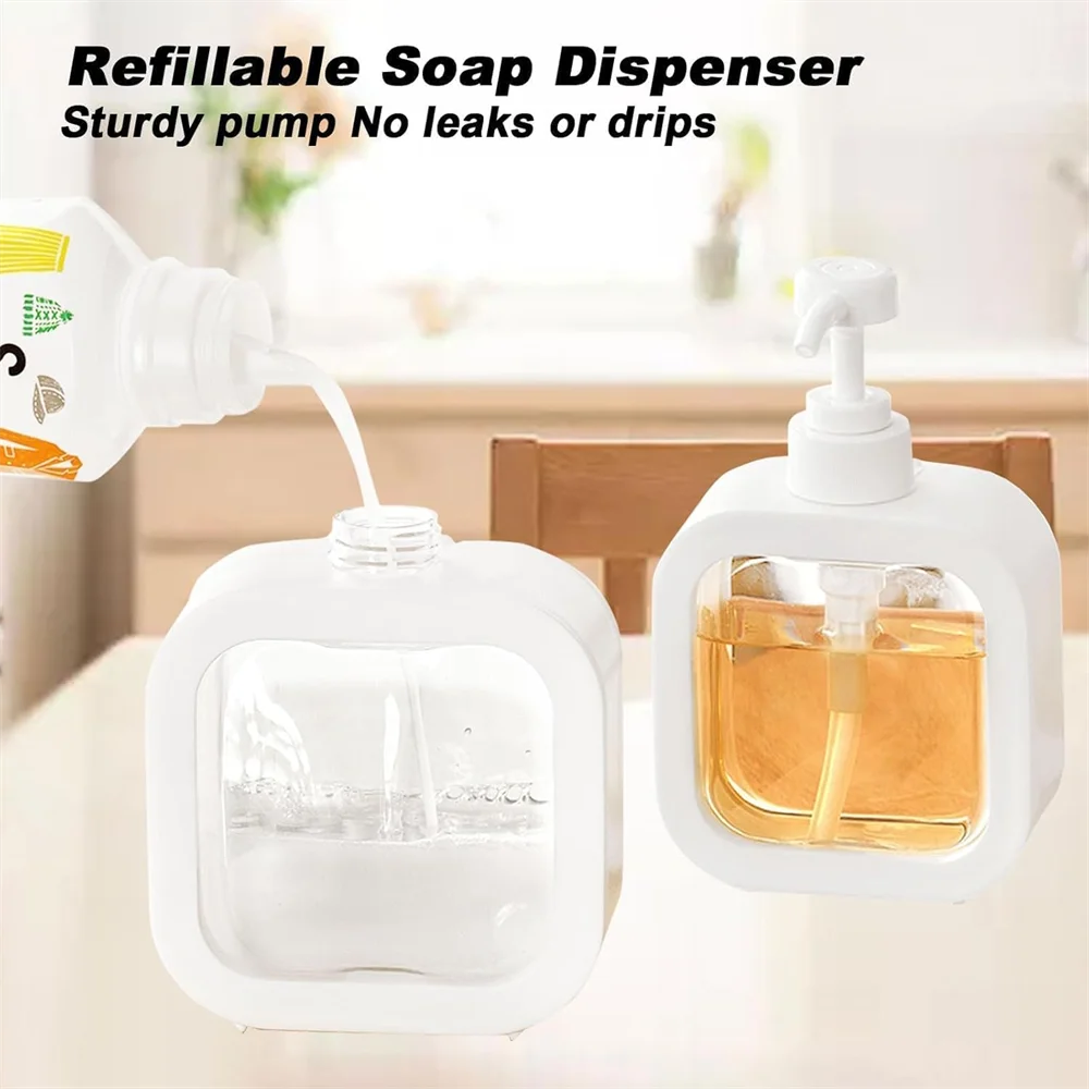 300/500ml Dispensador de jabón multifuncional para baño/cocina...