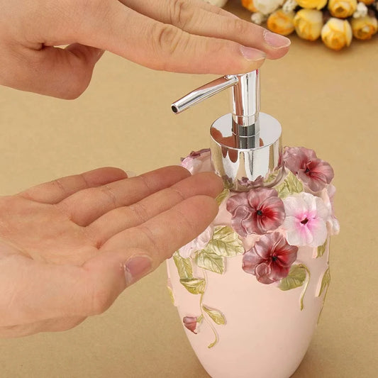 Dispensador floral de jabón