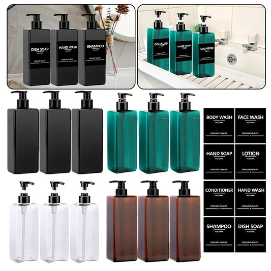 500ml Dispensador de jabón con gran variedad de colores y pegatinas para su función