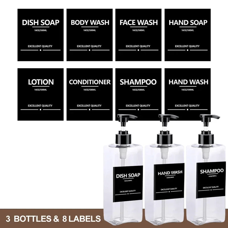 500ml Dispensador de jabón con gran variedad de colores y pegatinas para su función