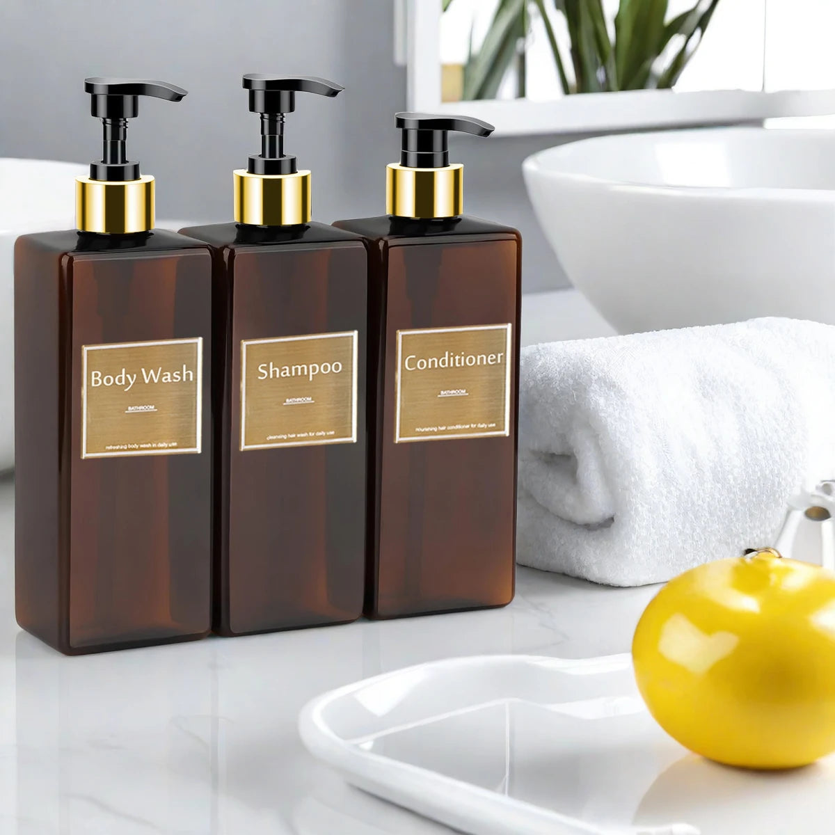 Botellas recargables de jabón para cocina/baño